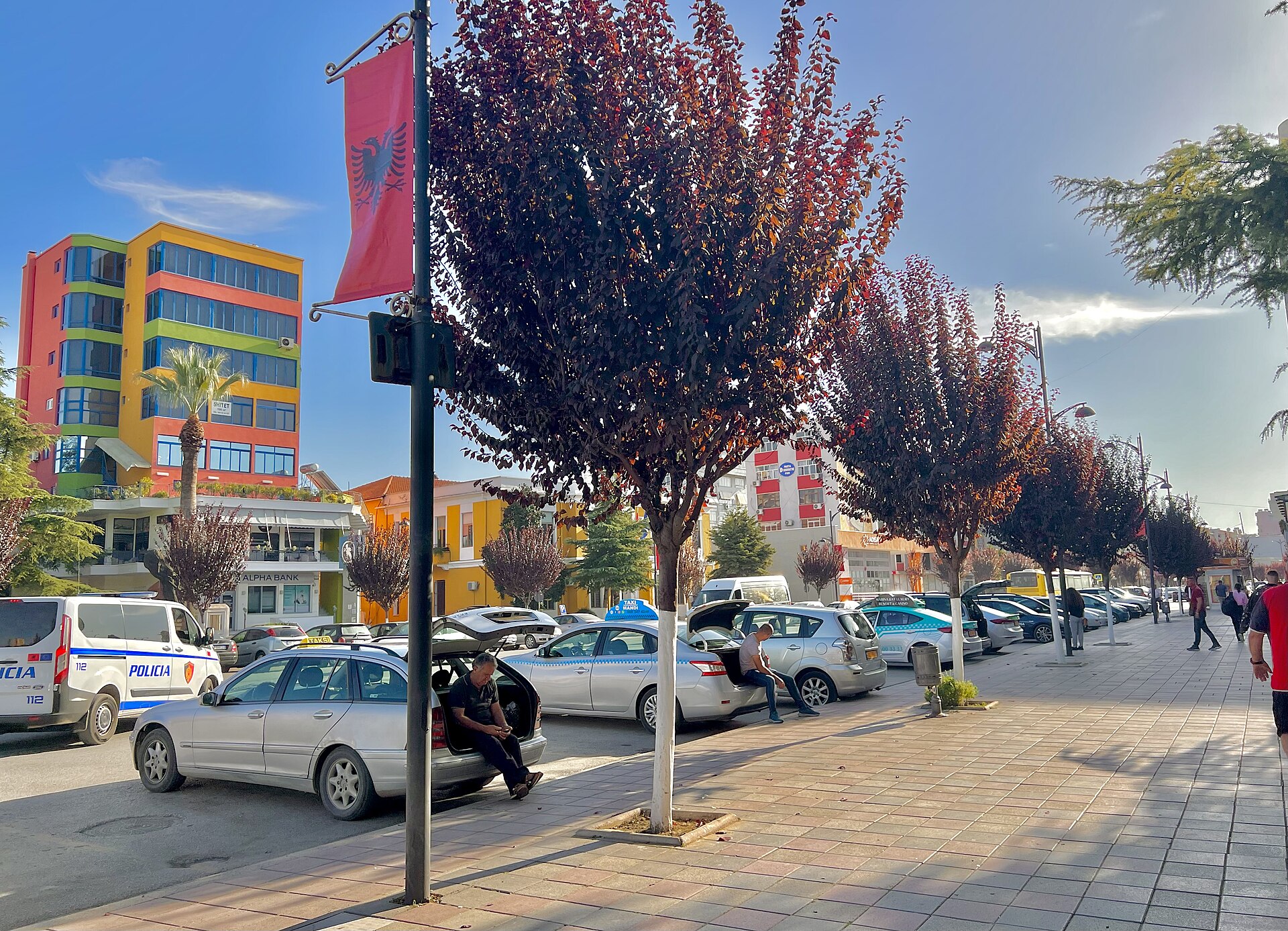 Φιέρι – Κέντρο — Fier, Albania 2022-11-03 - Trees along street